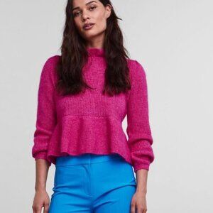 YAS  YASMOLINA KNITTED PULLOVER Black | Large | NWT